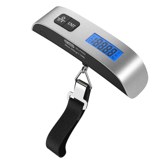 Báscula electrónica para equipaje Dr.Meter PS02, 50 kg, color plateado