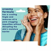 Clean & Clear Oil-Free Deep Action Cream Face Wash Cooling Face Cleanser with Pro-Vitamin B5 & BHA