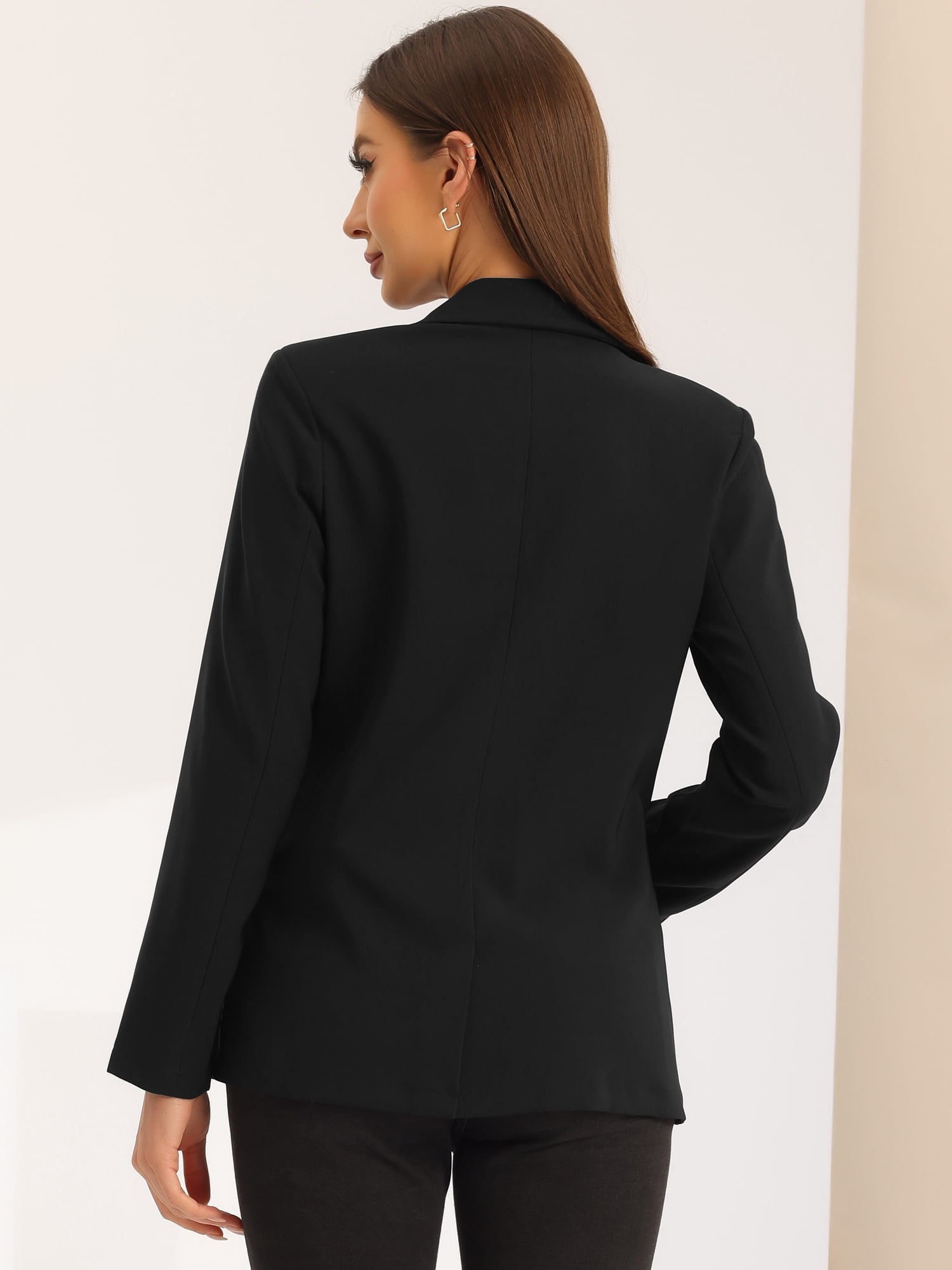 DARING DIVA Double Breasted Work Office Blazer XS Black