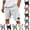 02# White, variant on Men's Organic Stretch Corduroy Shorts Elastic Waist Drawstring Casual Summer Beach Lounge Shorts with Pockets Gray XL