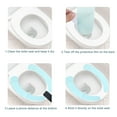 thumbnail image 5 of Unique Bargains 4 Pair Toilet Seat Cover Pad Bathroom Warm Toilet Seat Cushion Washable Reusable Blue S Size, 5 of 6