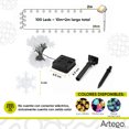 thumbnail image 4 of Luces de navidad solares 100 led esferas bola cristal copo de nieve snowflake style Artego  8 modos de uso para exteriores Guirnalda de luces Copo de Nieve Azul Verde, 4 of 9