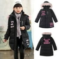 thumbnail image 2 of Lindreshi Winter Coats for Toddler Girls and Boys Toddler Kids Children Girls Letter Cute Thick Hooded Zipper Jacket Coat Clothes, 2 of 5