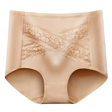 SCSAlgin Cotton Panty Briefs for Women Full Coverage High Waist Tummy Control Underwear Comfortable Breathable Panties