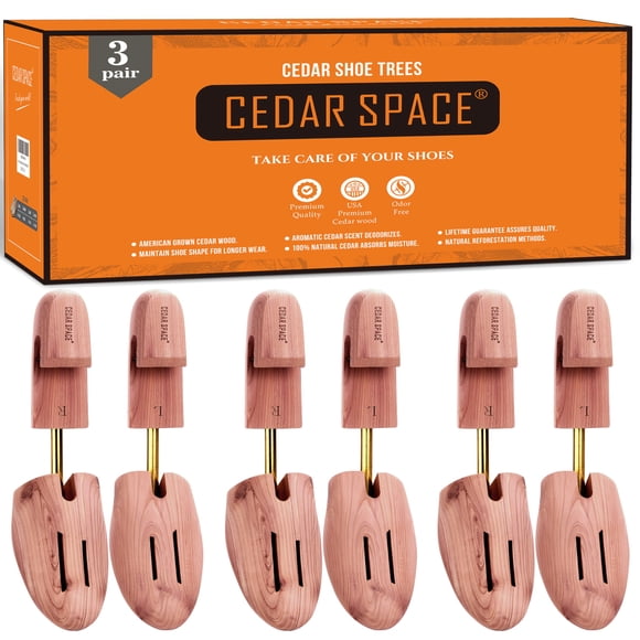 Hormas de Madera de Cedro Ajustables 6.5-14, Juego de 3 Pares