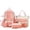 Pink, variant on Backpack 4 Piece Set Large Capacity School Bookbag Lightweight Daypack with Accessories Backpack for School Travel and College