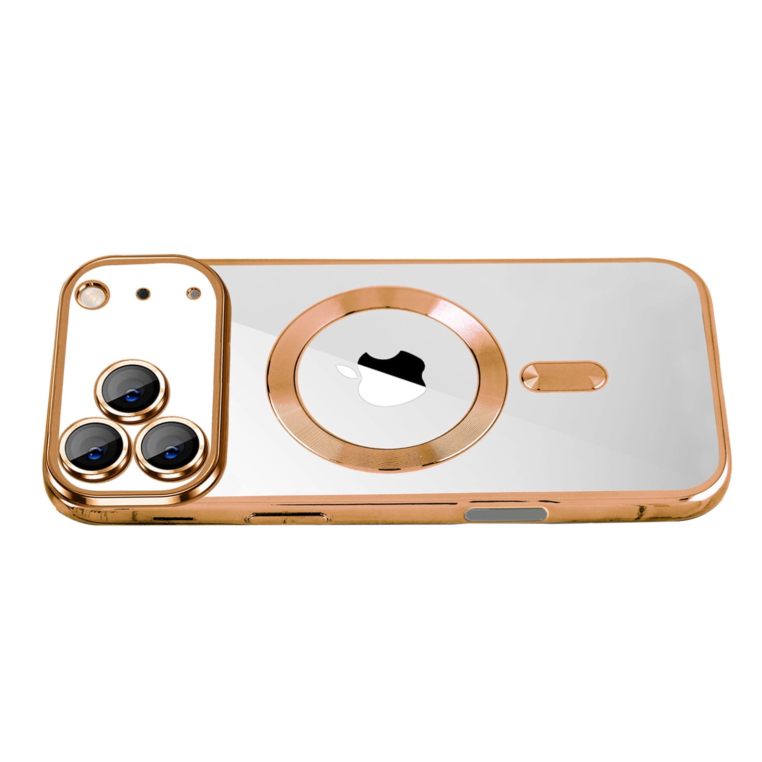 Sparkling Wireless Charging Back Case for iPhone 17 Pro Max - Gold