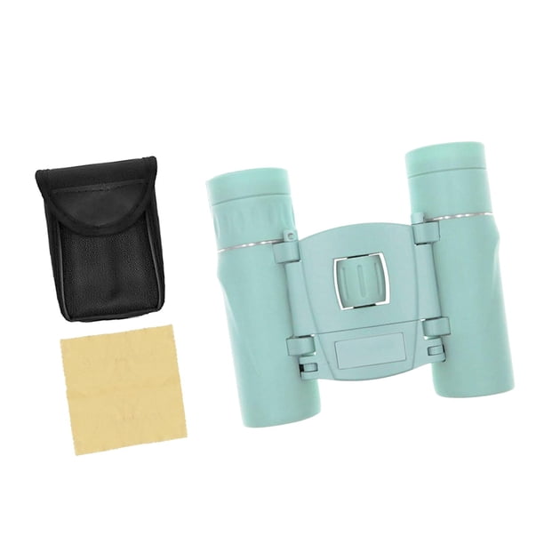 Mini binoculares 8x para adultos y niños, ligeros, fáciles de enfocar, compactos. Verde