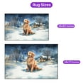 thumbnail image 5 of Hello Winter Golden Retriever Welcome Snowy Night Watercolor Vintage Indoor Rug Goldens Dog Lover Gifts Idea Carpet Living Bed Room Sofa Home Decor - 01011, 5 of 5
