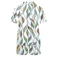 thumbnail image 4 of PNTUTB Women's Fashion Print Casual Collared Short Sleeve Pocket Top with Comfortable Elastic Waist Shorts Pajama Set, 4 of 6