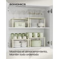 thumbnail image 2 of SONGMICS Estante para Especias, Juego de 2, Organizador de Armario, Estante de Almacenamiento de Cocina Extensible, Blanco Nube, 2 of 5