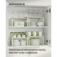 thumbnail image 2 of SONGMICS Estante para Especias, Juego de 2, Organizador de Armario, Estante de Almacenamiento de Cocina Extensible, Blanco Nube, 2 of 5