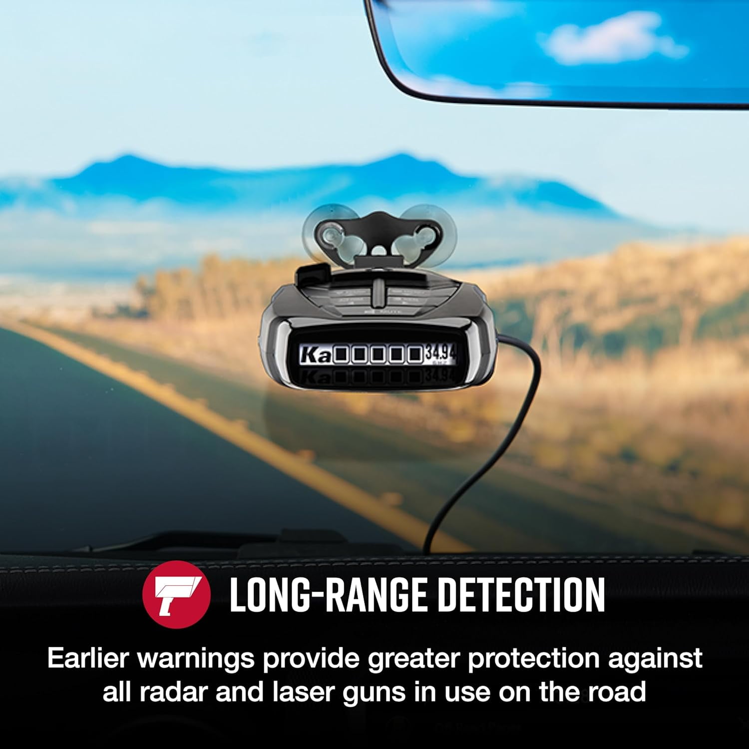 Cobra RAD 480i Connected Radar Detector, Long Range, Bluetooth, Front & Rear Detection + CarPlay (New)
