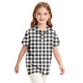 thumbnail image 6 of Girls School Uniform Short Sleeve Plaid Golf Polo Shirt Pullover Tops Collared T-Shirt for Kids School Uniform Shirt 3-13Y, 6 of 7