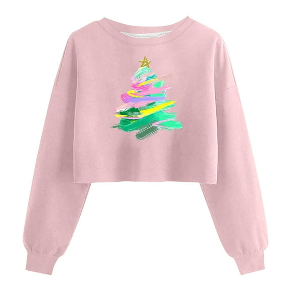 Winter Saving Talove Long Sleeve Shirts for Women Funny Graphic Sweatshirt Women Fall Clothes Tunic Sweaters Fashion Clothes 2025 Womens Tops Trendy 2025 Christmas Shirts