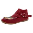 thumbnail image 2 of Zapatos de mujer Punta redonda Retro Gato Estampado Estilo étnico Hebilla de gamuza Zapatos casuales planos Wmkox8yii FOPL1546, 2 of 5