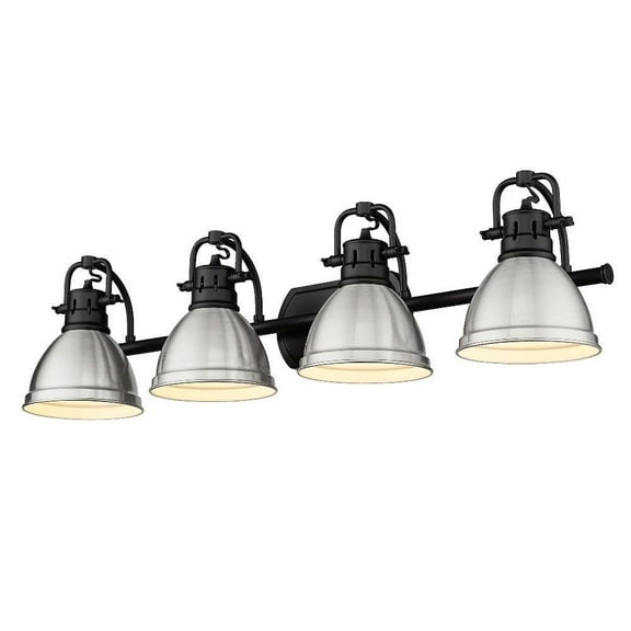 4 Light Vanity Light-8.5 inches Tall and 33.5 inches Wide-Pewter Shade Color Bailey Street Home 170-Bel-4968043
