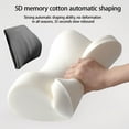 thumbnail image 5 of Car Lumbar Support Pillow - Memory Foam Back & Neck Cushion - 17.71x16.92x3.93 Inches - Breathable Cotton Cover - Gray Orange Pink - Travel & Home Use, 5 of 8