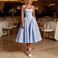 thumbnail image 6 of Ovbmpzd Maxi Womens Dresses Summer Bodycon Wedding Guest Dark Blue Cocktail Dresses Casual Sleeveless Square Neckline Dresses Womens Dresses,XL, 6 of 6