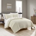 thumbnail image 2 of Chic Home Kyree 3-Piece Stitched Quilt Set, Queen, Beige, 2 of 6