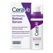 CeraVe Skin Renewing Retinol Face Serum with Niacinamide & Hyaluronic Acid for All Skin Types, 1 fl oz
