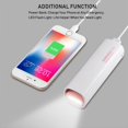 thumbnail image 3 of Pequeño ventilador portátil con batería recargable con banco de energía de 2200 mAh y linterna LED, tiempo de trabajo prolongado de 15 a 25 horas para verano caluroso, viajes, camping (rosa) Sailing Electrónica, 3 of 5
