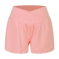 thumbnail image 3 of Hienoo Women's High Rise Running Shorts Solid Color Workout Athletic Shorts, Sizes S-XXL, 3 of 4