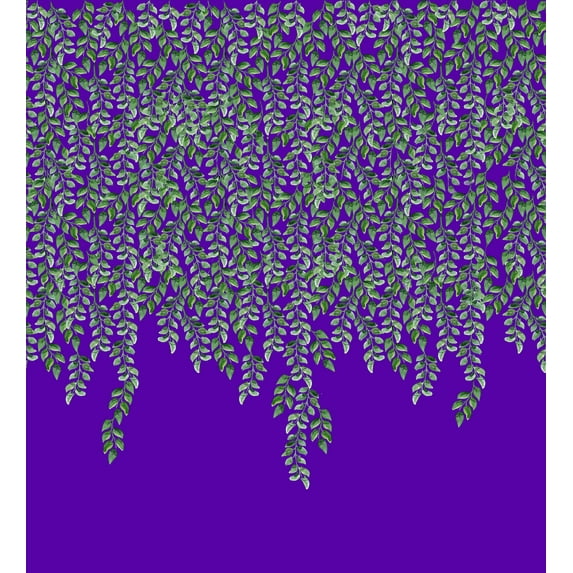 Soimoi Cotton Cambric Fabric Leaves Panel Print Sewing Fabric Yard 42 Inch Wide