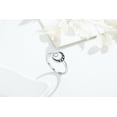 thumbnail image 4 of Coachuhhar Crescent Moon Rings 925 Sterling Silver Moonstone/Cubic Zirconia Rings Adjustable Open Rings Engagement Rings Moon Jewelry Gift for Women, 4 of 6