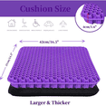 thumbnail image 3 of DUHKP ‘16.5 x 14.5" Black Gel Seat Cushion, Double Thick Office Desk Home Wheelchair for Back Hip Sciatica Tailbone Pain Sore Pressure Relief, 3 of 7