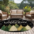thumbnail image 4 of Round Rug 6Ft Washable Non-Slip, Black Christmas Circle Area Rugs for Living Room Bedroom, Xmas Tree Snowflake Farmhouse Indoor Floor Mats Carpet Runner for Home Decor Aesthetic, 4 of 8