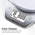 thumbnail image 2 of Etekcity 0.1g Food Scale with Bowl Digital Kitchen Weight Grams and Ounces for Cooking and Baking, Large Backlit Display, Silver/Stainless Steel, 2 of 4