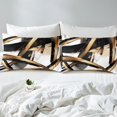 thumbnail image 4 of Erosebridal Black and Gold Twin Sheet Sets, Abstract Line Bedding Twin Size, Geometry Home Decor 3pcs, 4 of 7