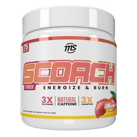 (EXP 04/2026) MAN Sports Scorch Powder  Energy & Fat Burner Supplement for Men & Women  75 Servings  Mango 