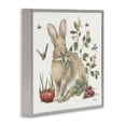 thumbnail image 3 of Stupell Industries Shabby Chic Rabbit & Butterfly Garden Gray Framed Giclee Art, 24 x 24, by Leslie Trimbach, 3 of 8