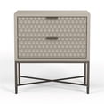thumbnail image 3 of Origins by Alpine Milo 2 Drawer Nightstand in Taupe, 3 of 3