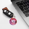 thumbnail image 6 of Naloa Pig Print Round Keychain Keychain Key Ring, Key Tag, Key Chain Bulk for Gift Accessories (Round), 6 of 7