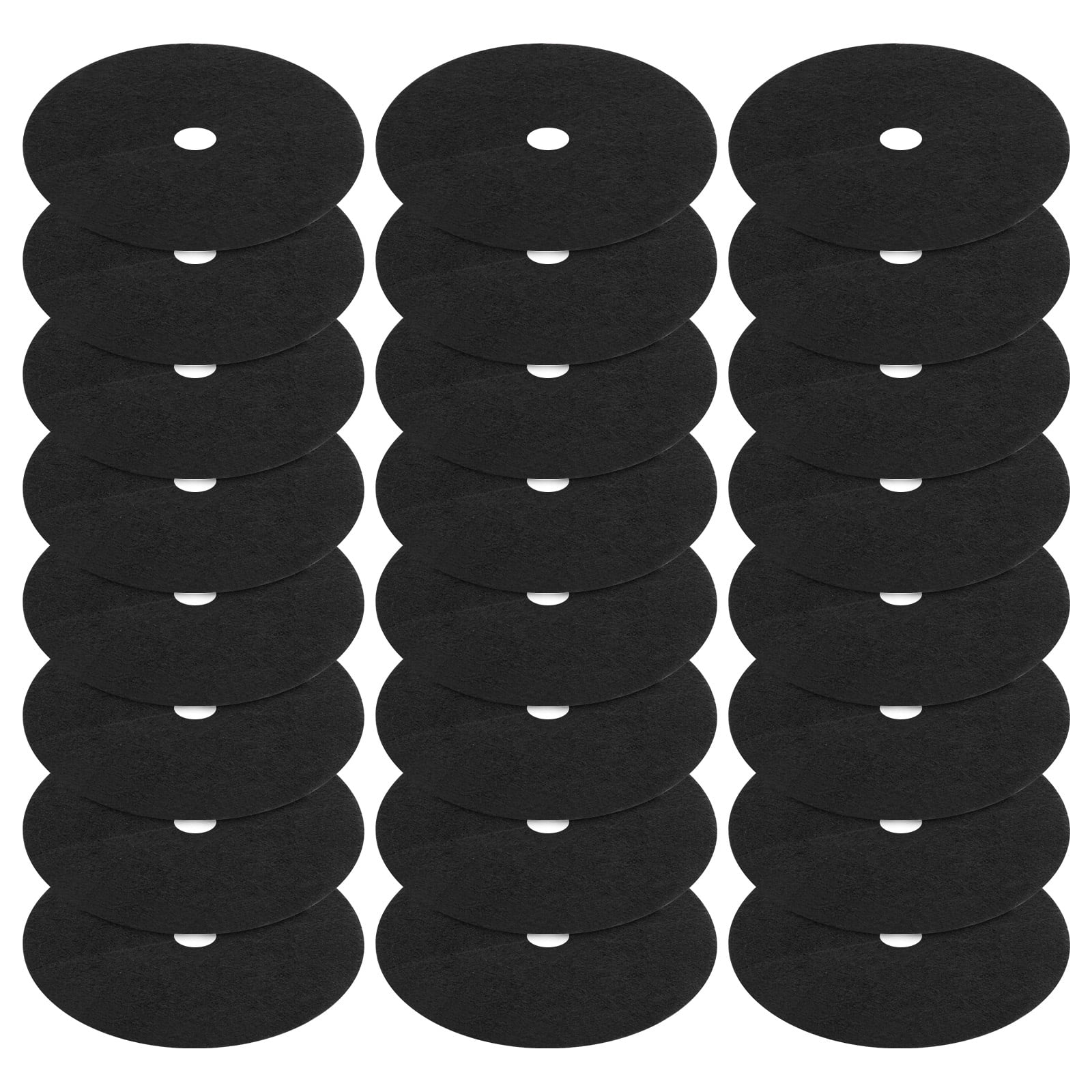 Uxcell 24 Pack Non Woven Tree Cover Rings,12.5 Inch Weed Fabric Cover,Apply To Tree Mulch Ring(Round Black)