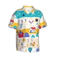 thumbnail image 2 of Bixox Men's Hawaiian Shirts Men's Funny Farm Print Short-Sleeve Shirt-Large, 2 of 8