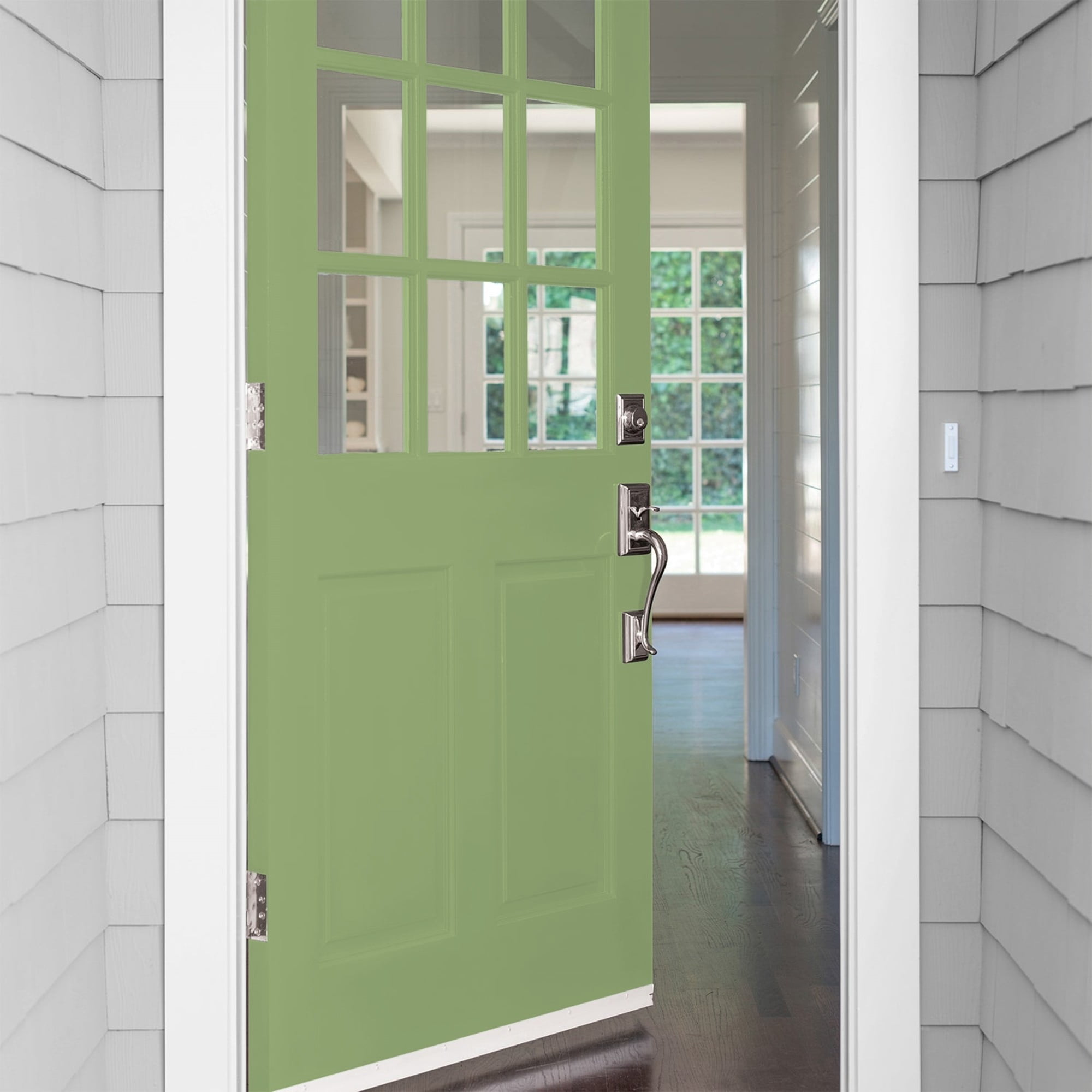 Glidden One Coat Luscious Lime / Green Satin Exterior Paint with Primer, 1 Gallon