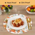 thumbnail image 4 of Orange Pumpkin Round Placemats Set of 8, Braided Polypropylene Place Mats, Fall Thanksgiving Teal Blue Autumn Leaf Washable Table Mats for Kitchen Dinner Holiday Wedding Party Coffee Table Decor 15", 4 of 9