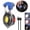 Blue, variant on LED Micro Flashlight Pocket Keychain Flashlights USB Rechargeable Torch Strong Magnet Screwdriver Hammer Outdoor Emergency Lamp