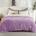 thumbnail image 6 of Festisoul Electric Blanket King Size Dual Control, 90''×100'' Thick Tufted Sherpa Heated Blanket with 10 Heating Levels and 10 Time Settings, Machine Washable Fast Heating Blanket, Purple, 6 of 9