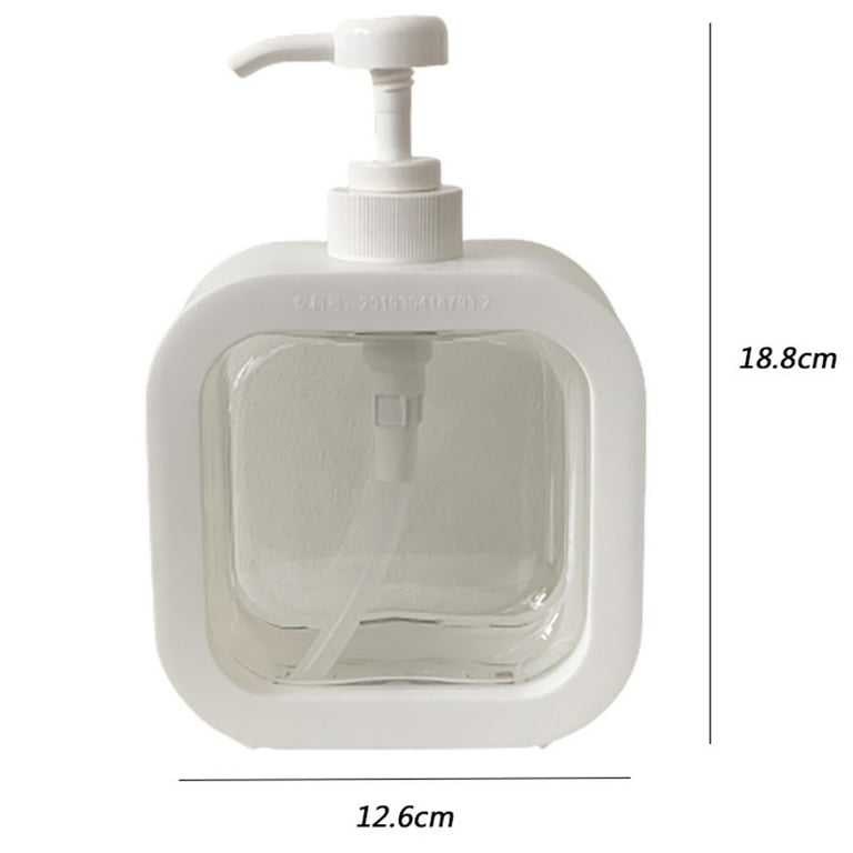 Embossed 460ML Spray Colored Clear Glass Liquid Soap and Lotion Dispenser  Bottles with Plastic Pump