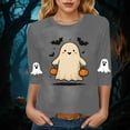 thumbnail image 5 of Godom Fall Round Neck T Shirt Funny Halloween Graphic Tee Casual Family Halloween Tops, 5 of 6
