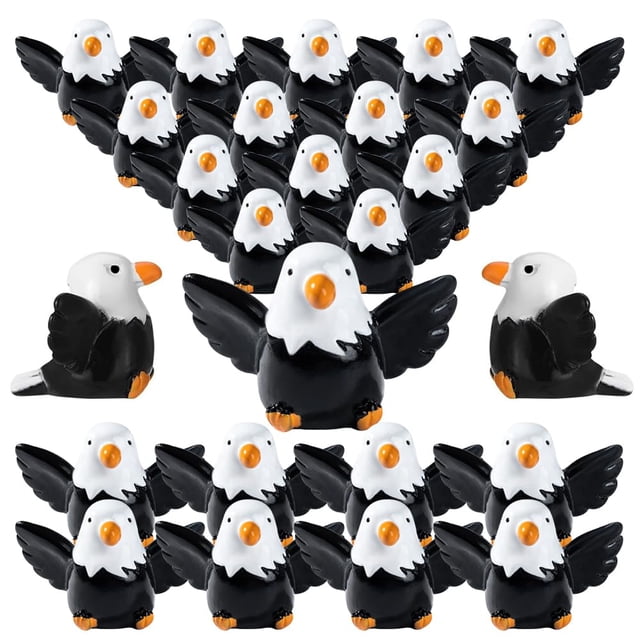 Figuritas de Águila Calva en Resina Miniatura AWEELON 24 Piezas