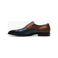 thumbnail image 5 of Stacy Adams Raythorne Cap Toe Double Monk Strap Shoes Navy Brown 25671-414, 5 of 7
