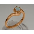 thumbnail image 2 of LBG British Made 14k Rose Gold Real Genuine Opal Womens Engagement Ring - 33 size options - Size 5.75, 2 of 5