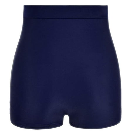 

Qcmgmg Women s Shorts High Waisted Swimwear Solid Bikini Ruched Tummy Control Swimsuits Plus Size XL