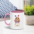 thumbnail image 2 of 4th of July Cavalier King Charles Spaniel Celebrates Independence Day 11oz Accent Two-tone Mug Dog Lover Gifts Coffee Tea Cup - 12010, 2 of 5